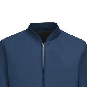 Veste bomber pour homme, mode hiver 2026, couleur unie, polyester, col mandarin, poche à main, logo sur le devant, vestes pour homme - Product Image 6