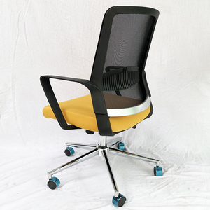 Silla de Oficina Giratoria Java DX01 HOGVP136, Diseño Ergonómico y Minimalista con Cojín Amarillo, Altura Ajustable y Material de Espuma - Product Image 5