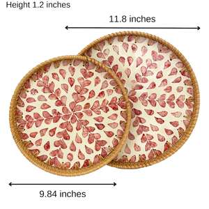 Bandeja de Servir Moderna de Nácar con Incrustaciones Florales, Resina Ecológica, Apta para Lavavajillas, Acabado Pulido para Cocina y Hogar - Product Image 4