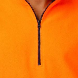 Sudadera con capucha polar con media cremallera de mezcla de algodón personalizada con cuello levantado, sudadera informal con cuello levantado para hombre - Product Image 3