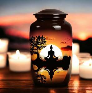 โกศใส่เถ้ากระดูกพระอาทิตย์ตกดินสำหรับผู้ใหญ่ผู้หญิงผู้ชายที่เผาศพโกศใส่เถ้ากระดูกสำหรับใส่ในงานศพของผู้หญิงผู้ชายตกแต่งด้วยขนาดที่กำหนดเองได้ - Product Image 4