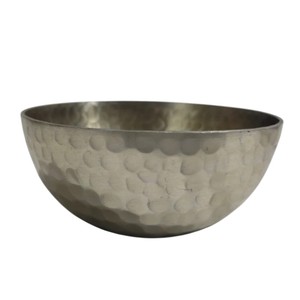 Bol de service en métal argenté vintage décoratif moderne de haute qualité poli décor à la maison vaisselle de salle à manger article cadeau décor à la maison et événements - Product Image 5