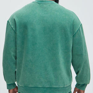 Men's Vintage Washed Cotton Fleece Tracksuit Set <b>Oversized</b> Relaxed Fit <b>Jogger</b> Pants Casual Streetwear Loungewear OEM Supply USA - Product Image 5