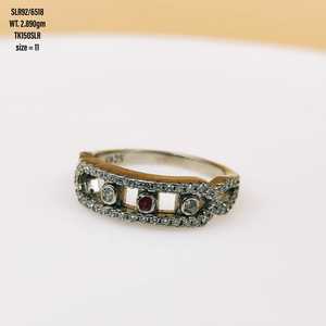 พลอยรูปทรงกลมและเพชรเซอร์คอนประดับ925สเตอร์ลิงเครื่องประดับอินเดียเครื่องประดับเงินออนไลน์ - Product Image 1