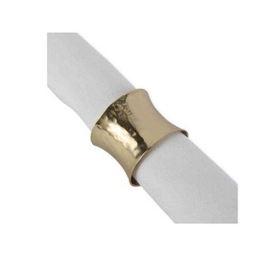 Anneau de serviette plaqué or en métal de fer Porte-serviettes de forme irrégulière pour les occasions de mariage Lot de 4 - Product Image 3