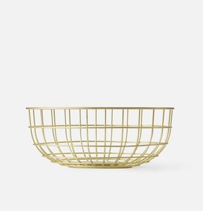 Modern Fancy Design Copper-Plated <b>Metal</b> Wire <b>Storage</b> <b>Basket</b> for Fruit Vegetables Table Top Home Kitchenware Use for Parties - Product Image 5