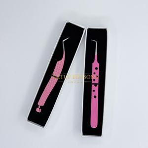 Pinzas Profesionales para Extensión de Pestañas de 90 Grados, Color Rosa, Acero Inoxidable, Punta Plateada, Pinzas de Aislamiento para Pestañas, Hello Kitty - Product Image 5