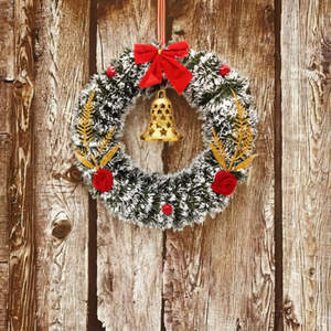 Handmade Plastic Luxury Eco-Friendly Indoor Christmas Mini <b>Wreaths</b> <b>Rings</b> Bowberry Decorations Wall Hanging Cosmic Dried Flower - Product Image 1