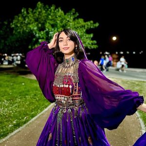 Robe kuchi vintage ethnique tribal, robe de soirée traditionnelle afghane/pakistanaise Kuchi Kochi 4000 - Product Image 4