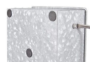 Custom Galvanized Silver Metal 3-Compartment Cutlery Holder in Affordable Price - Product Image 3