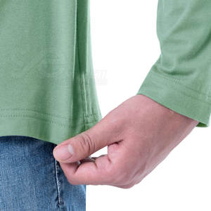 Nuevas camisetas de manga larga de moda transpirable 100% algodón con fibra de bambú mejor precio nuevo estilo Tops - Product Image 3