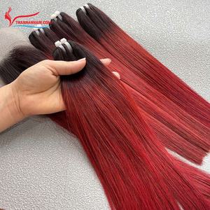 GRAN SUPER VENTA: Combo de Trama y Cierre Hueso Extensión de Cabello Liso Ombre Colores Extensión de Cabello Vietnamita - Product Image 2