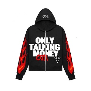 Sudadera con capucha personalizada de alta calidad OEM Puff Print Pullover Hip Hop Sudadera con capucha unisex Streetwear Sudadera con capucha para hombre - Product Image 1