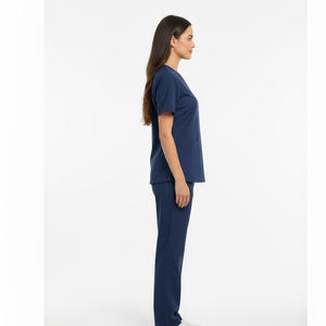 Mujeres profesional Scrub uniforme Jersey 100% algodón médico Hospital OEM fábrica diseño personalizado cuidado de la salud ropa al por mayor - Product Image 3