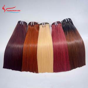 Très beau faisceau de trame droite en os de couleur super chaude Extensions de cheveux Ombre Color du Vietnam de haute qualité - Product Image 5