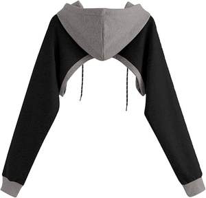 Sweat à capuche court d'hiver pour femmes à la mode 2025 | Pull à logo avant personnalisé vêtements de sport en polaire respirante à séchage rapide pour les acheteurs en gros - Product Image 2