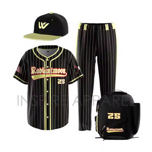 OEM al por mayor de impresión personalizada serie de camisetas de béisbol Kits de talla grande transpirable para adultos sublimación Jersey - Product Image 6