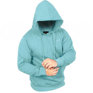 Sweat à capuche personnalisé 100% coton surdimensionné Hip Hop Streetwear logo brodé poids lourd basique coton mélangé pour l'hiver teint en plaine - Product Image 1
