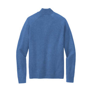 Men's 100% Cotton Quarter-Zip Sweater with Soft Rib <b>Mock</b> <b>Neck</b> Cotton Stretch 1/4-Zip Sweater - Product Image 5