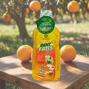 Bain de bouche à base de plantes pour enfants, saveur d'orange, doux et sûr, pour une protection quotidienne des dents et des gencives, sans alcool - Product Image 1