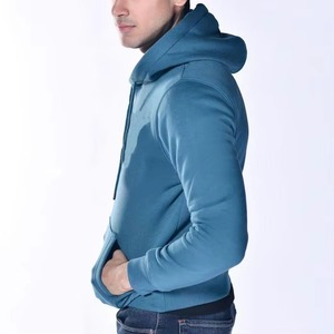 Nueva llegada su propio logotipo personalizado hombres sudaderas con capucha pulóver liso teñido sólido diseño Simple ropa Casual uso al aire libre hombres sudaderas con capucha 2025 - Product Image 3