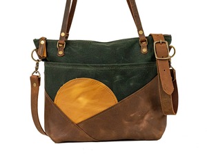 Venta al por mayor de producción personalizada reutilizable mujer moda bolso de mano algodón lona cuero ASA personalizable cuero amanecer 2017 - Product Image 4
