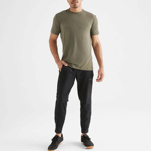 Venta al por mayor 100% algodón gimnasio deporte Camiseta Oversize entrenamiento transpirable manga corta para hombres tejido liso con foto impresa - Product Image 5