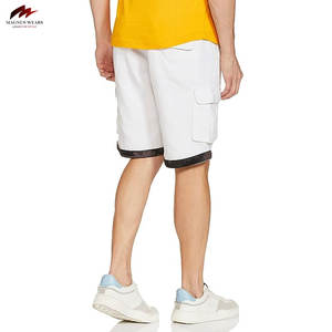 Shorts de gym de haute qualité en coton noir uni pour hommes, conception de logo personnalisé, vente en gros de shorts décontractés avec service OEM - Product Image 2