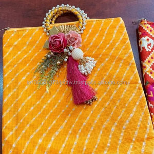 Indian Vintage Striped Single Zipper Handmade Return Gift Bag for Winter/Summer Wedding/Mehndi Housewarming Festive Party Favor - Product Image 3