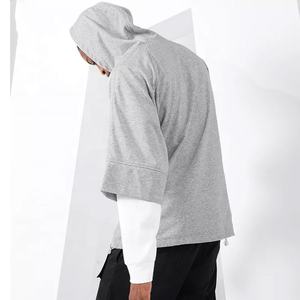 NUEVA Sudadera con Capucha Personalizada con Logotipo, Lisa, de Poliéster/Algodón, Tejido Ligero, Manga Corta, Corte Regular, Ecológica, para Hombre - Product Image 2