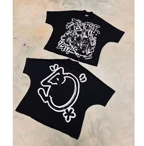 2025 impression personnalisée graphique t-shirt lavage à l'acide t-shirt coton lourd t-shirt surdimensionné Vintage pour hommes - Product Image 6