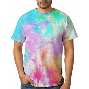 Respirant Tie Dye T-shirts Casual À Manches Courtes T-shirts Hommes Hiver Tie Dye T-shirts À Vendre - Product Image 1