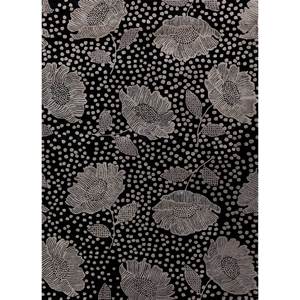 Hacienda Floral & Striped <b>Hand</b> <b>Tufted</b> Wool & Viscose <b>Rug</b> Tra-14892 Rectangular Plush for Home Living Room or Hallway - Product Image 1