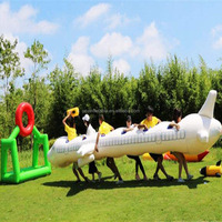 Jeu de construction d'équipe de jeu d'usine gonflable jeu de sport amusant en plein air pour adultes et enfants