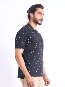 เสื้อยืดแขนครึ่งแขนสำหรับผู้ชายผ้าฝ้าย100% พิมพ์ลายยืดได้สำหรับใส่สบายทันสมัย - Product Image 4