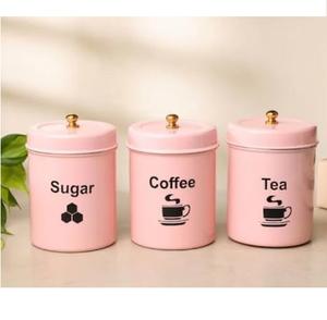 Creative Design Low MOQ Handmade Golden Metallic <b>Canister</b> With Wooden Lid Manufacturer Wholesaler <b>Set</b> of 2 <b>Canister</b> - Product Image 2