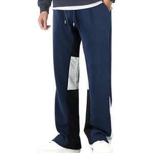 Pantalon large empilé personnalisé pour hommes Pantalon de jogging de couleur unie Pantalon de survêtement droit Bootcut Pantalon de survêtement évasé avec logo Pantalon évasé - Product Image 1