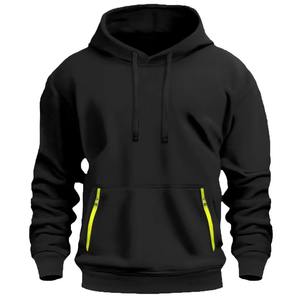 100% sudaderas con capucha de algodón para hombre, estilo informal de invierno, patrón sólido, impresión Digital frontal, servicio OEM disponible, teñido liso - Product Image 2