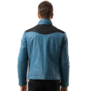 Automne hiver mode hommes moto veste en cuir PU épais col montant manteau en grande taille doublure polaire - Product Image 4