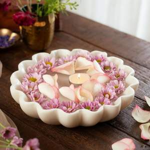 Urli de mármol Leher |   Uruli para Decoración Floral |   Cuenco Urli de mármol para decoración del hogar |   Decoración de Cocina |   Tazón para Decoración - Product Image 3