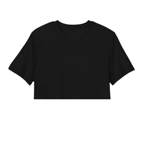 เสื้อยืดแขนสั้นผู้ชายไซส์ใหญ่ คุณภาพสูง ระบายอากาศได้ดี ปักโลโก้ได้ตามต้องการ สีดำ 220gsm ผ้าฝ้าย 100% - Product Image 4