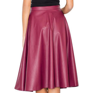 Nuevo conjunto de moda de cuero auténtico de alta calidad, Chaleco de falda corta Sexy, conjunto de dos piezas de cuero negro para mujer - Product Image 6