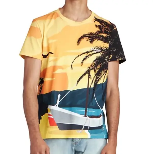 2023 OEM độ ẩm Wicking bãi biển Tùy chỉnh in người đàn ông của phòng tập thể dục Áo phông Polyester đầy đủ màu sắc thăng hoa XXL biểu tượng tùy chỉnh kỹ thuật số