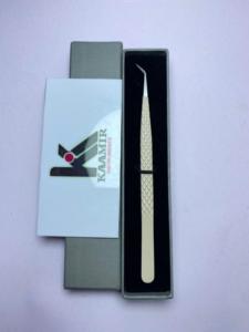 Ensemble de pinces à épiler pour extensions de cils, revêtement en poudre isolant longue durée, luxe, vente chaude, avec boîte de protection disponible dans notre installation - Product Image 2