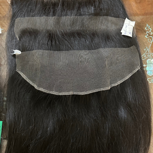 Cheveux humains de qualité supérieure pour femmes noires 150% cheveux brésiliens de densité, fermeture frontale en dentelle suisse transparente HD - Product Image 2