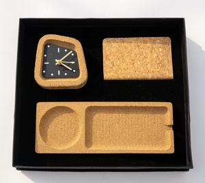 Contenedor de corcho Natural ecológico de lujo, caja de joyería a prueba de humedad de alta calidad, juego de regalo decorativo para cosméticos de joyería - Product Image 1
