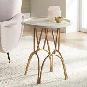 Heavy Duty Modern Brass Gold Expensive Side Metal <b>Table</b> With Black Marble Top <b>Decorative</b> <b>Table</b> for Home <b>Decoration</b> Side <b>Tables</b> - Product Image 5