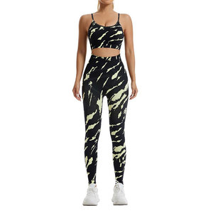 Leggings deportivos ligeros de cintura alta para mujer, conjunto de Yoga de cintura media para mujer, precio de patrón sólido, novedad - Product Image 1