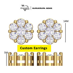 Top vente Pass diamant testeur bijoux fins 925 argent fleur boucles d'oreilles VVS Moissanite boucles d'oreilles - Product Image 6
