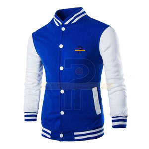 แจ็คเก็ตเลตเตอร์แมนแบบสั่งทำพิเศษ คุณภาพสูง ผ้าแคนวาส คอตั้ง สำหรับฤดูหนาว สไตล์ไฮสตรีท  ลำลอง แขนยาว สำหรับผู้ชาย - Product Image 1